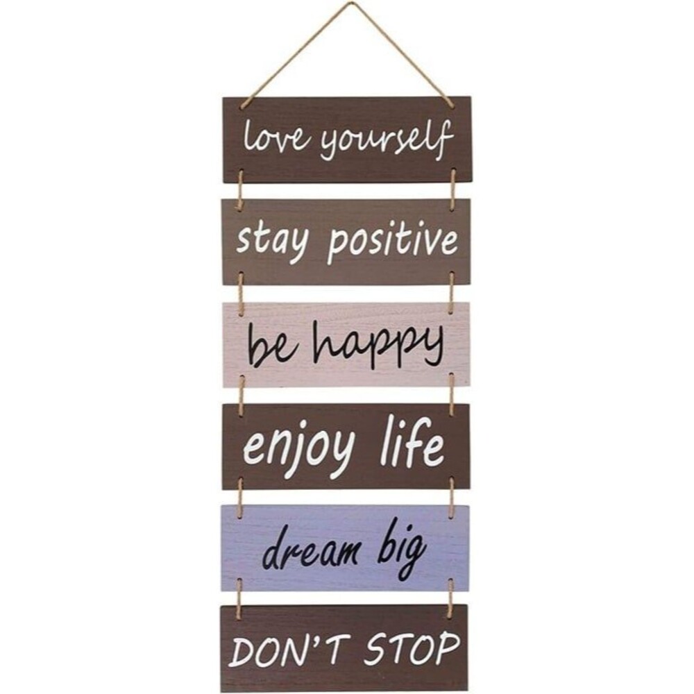 V Quality Motivational Rustic Sign - Multi-colored - Stay Positve, Dream Big...